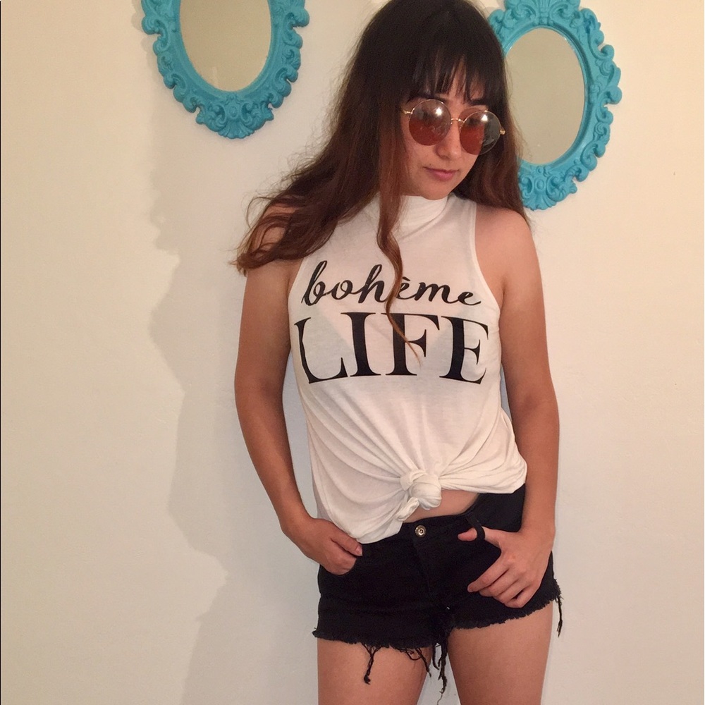 Boheme Life tank with Low-Rise turtle neck