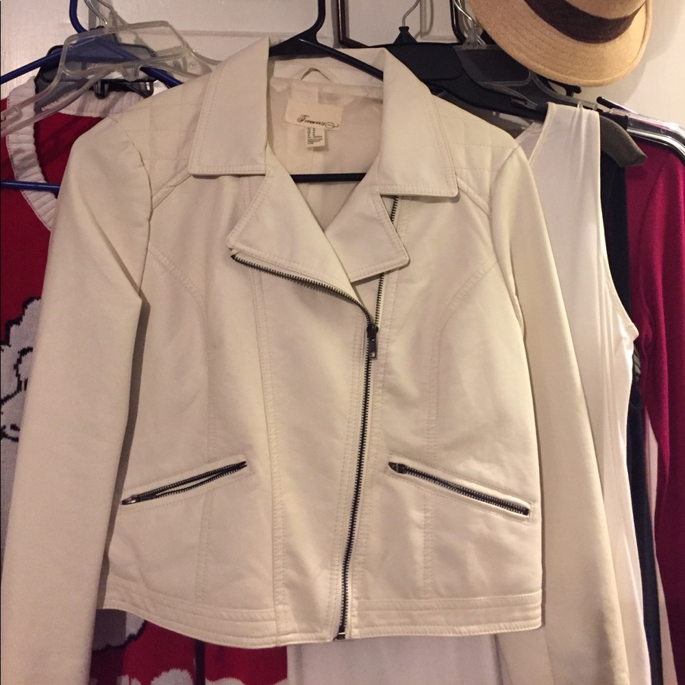 Ivory leather (not real) jacket