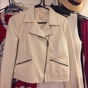 Ivory leather (not real) jacket