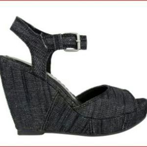 Denim Wedges