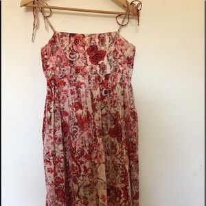 Gap fit and flair rose printed dress