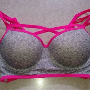 Victoria Secret Pink cross cage bralette large