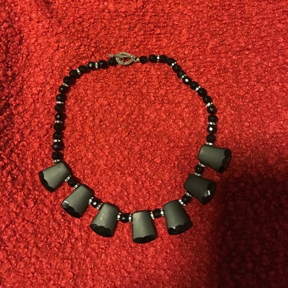 Black Necklace with unique closure