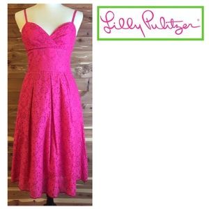 LILLY PULITZER Billie Pink Eyelet Scallop Dress-10