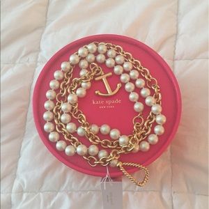 Kate Spade Anchors Away Long Pearl Necklace