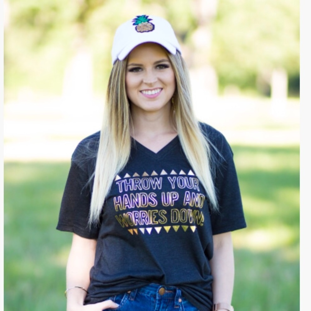 Throw your hands up and your worries down shirt