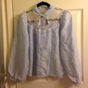 Vintage prairie style tie button up