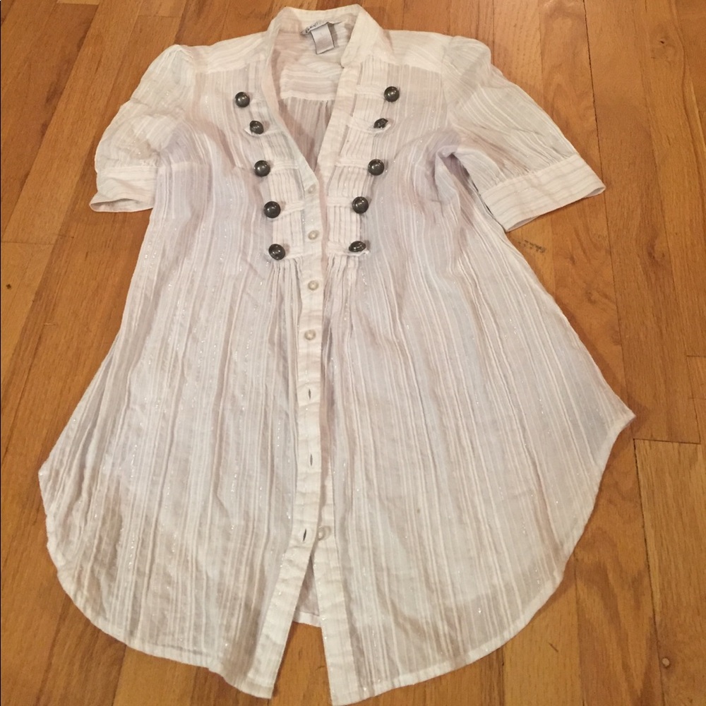Candies pretty 99% cotton, w/gunmetal gray buttons