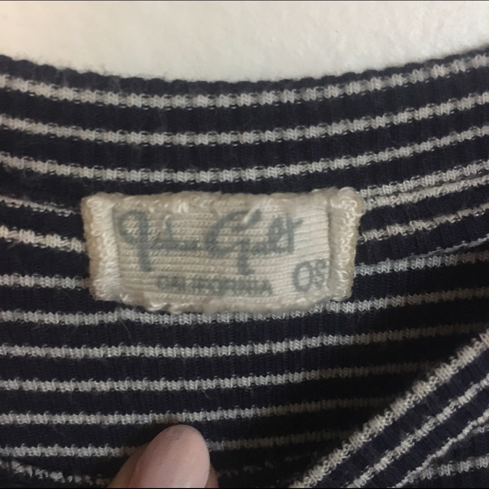 John Galt Ribbed Striped Tee - Picture 3 of 4