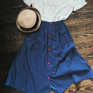 🌷Vintage Heart/Polka Dot Skirt