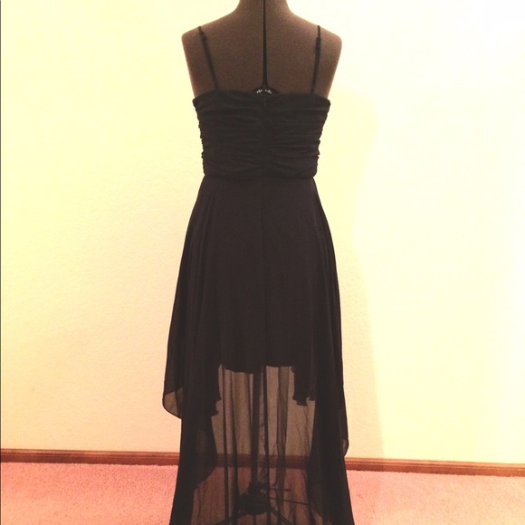 Navy Blue High-Low Dress - Picture 3 of 4