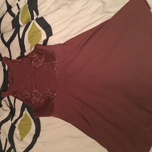 Blush colored sleeveless dress