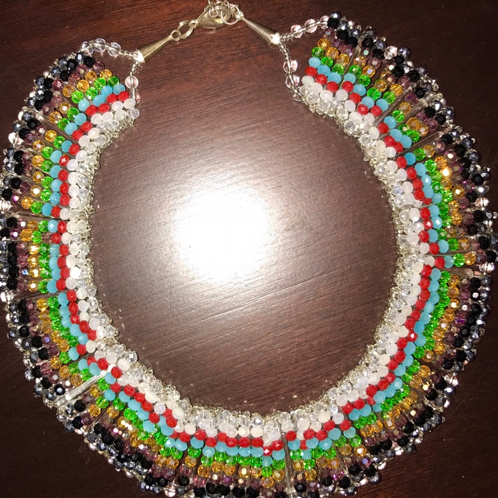 Stunning nakamol multicolored beaded choker