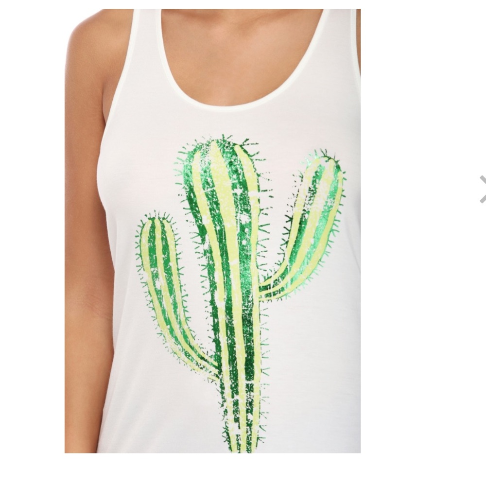 Ivory cactus print tank top - Picture 5 of 5