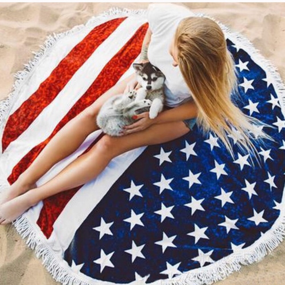 American flag beach round