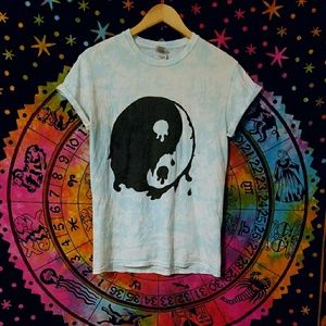 Homemade Trippy Drippy Ying Yang Tiedye T-Shirt