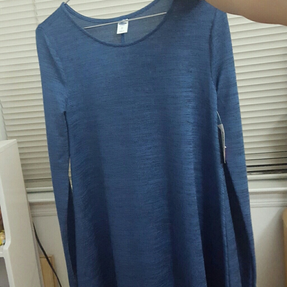 Blue long sleeve dress