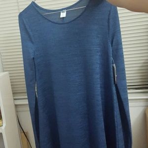 Blue long sleeve dress