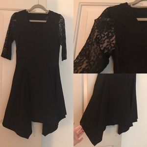 Lace point dress