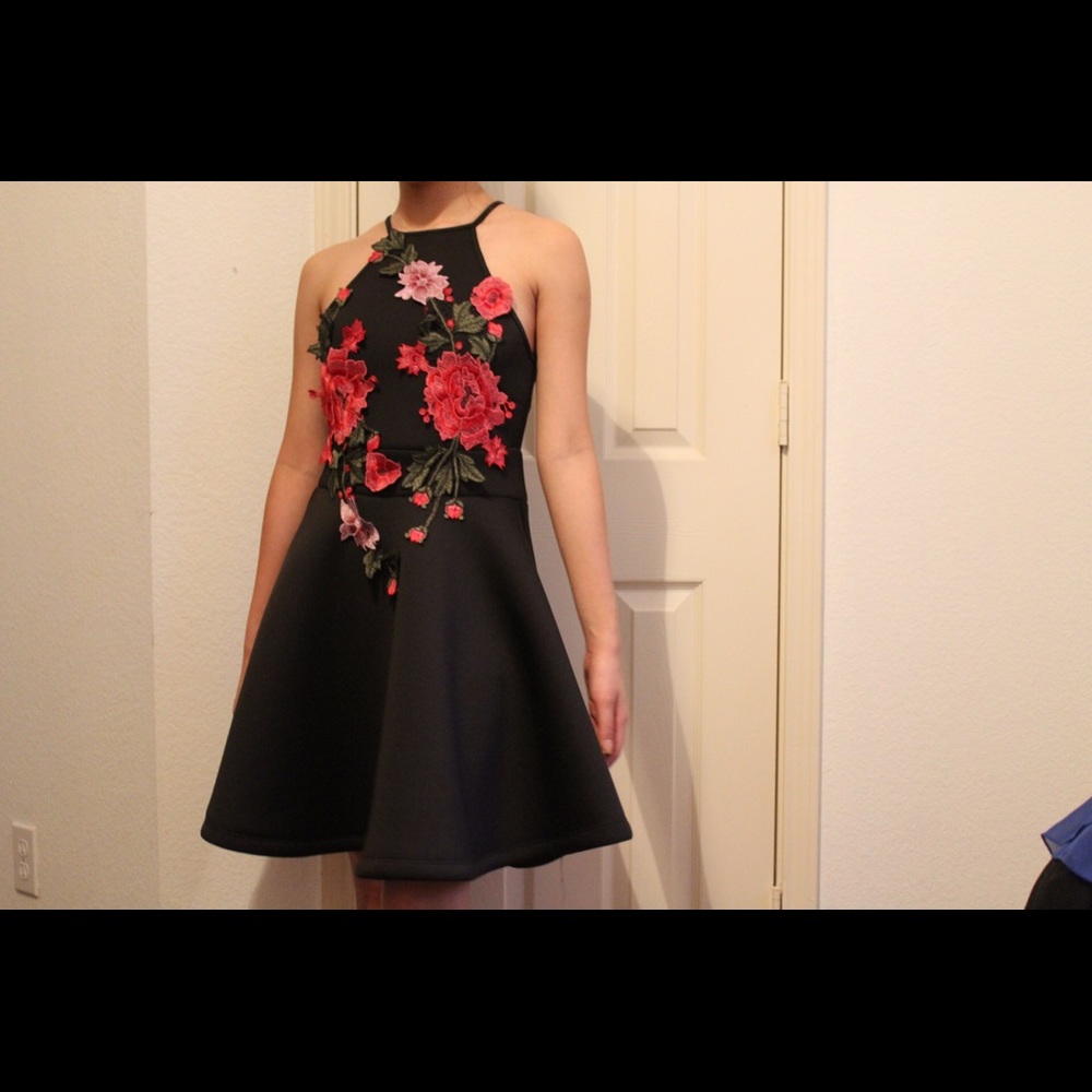 Embroidered dresses with roses