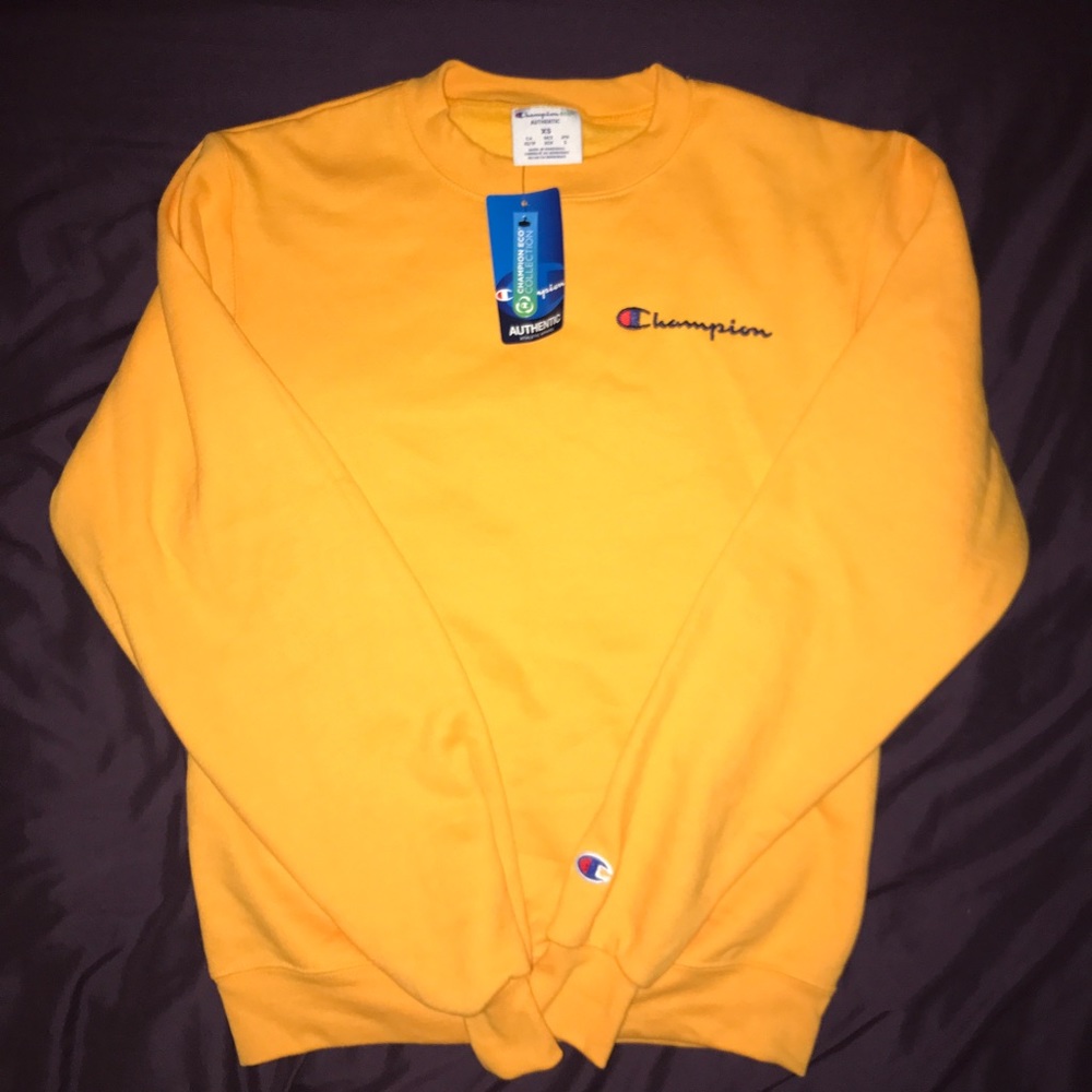 UO Champion Yellow Crewneck Sweatshirt