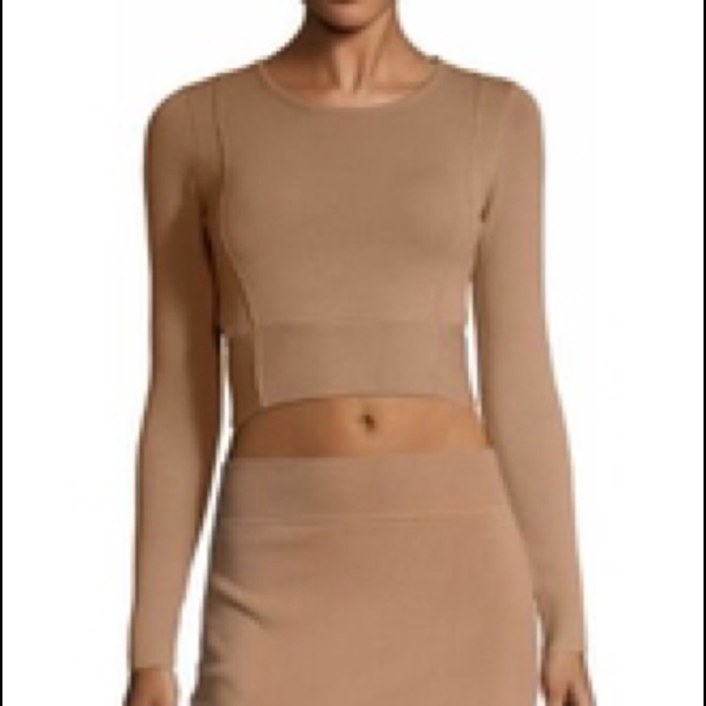 NWT Kendall + Kylie "Compact" Long Sleeve Crop Top