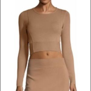 NWT Kendall + Kylie "Compact" Long Sleeve Crop Top