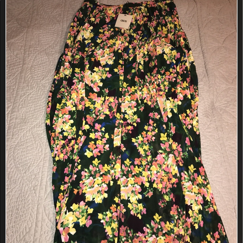 Asos Floral Maxi Skirt • Size 14 • NWT