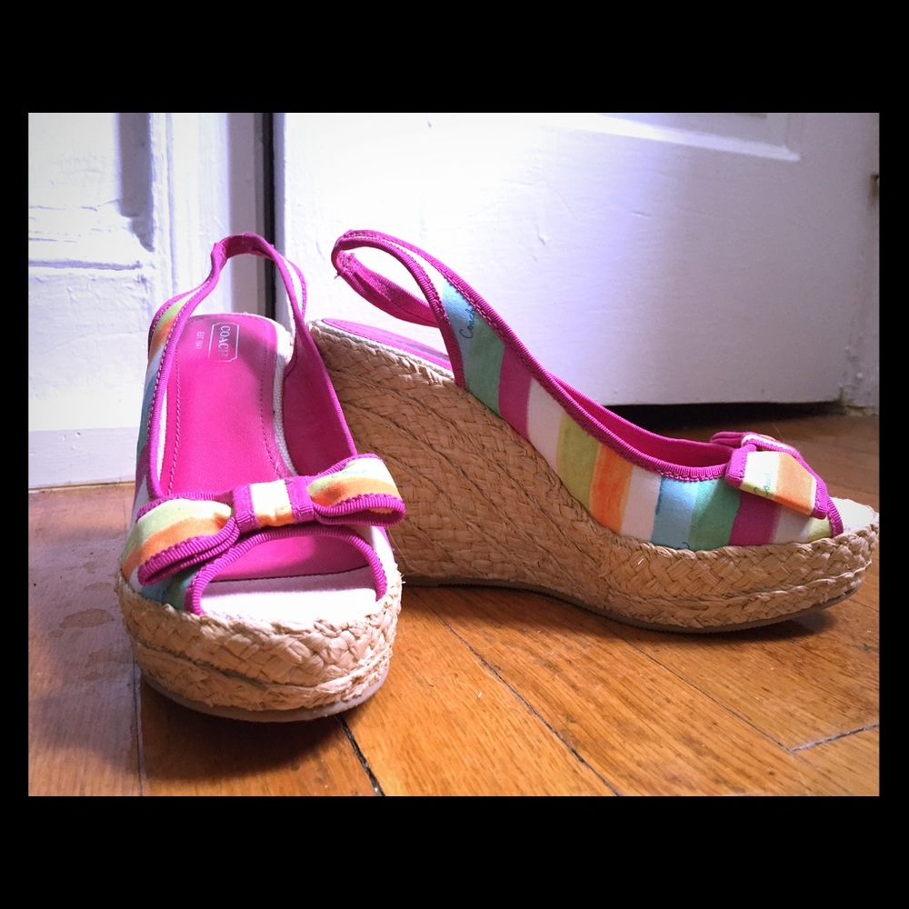 Coach Platform Wedge size 8.5