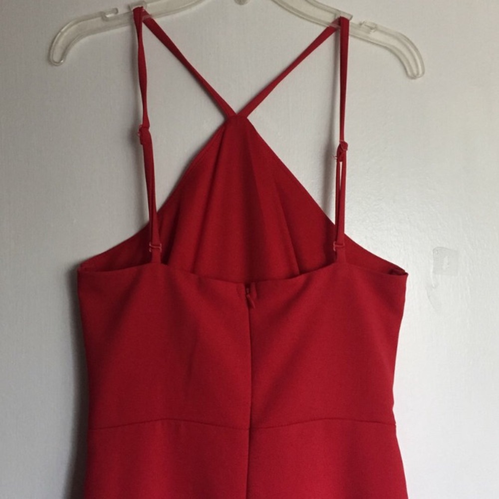 Red Halter Maxi Dress - Picture 3 of 6
