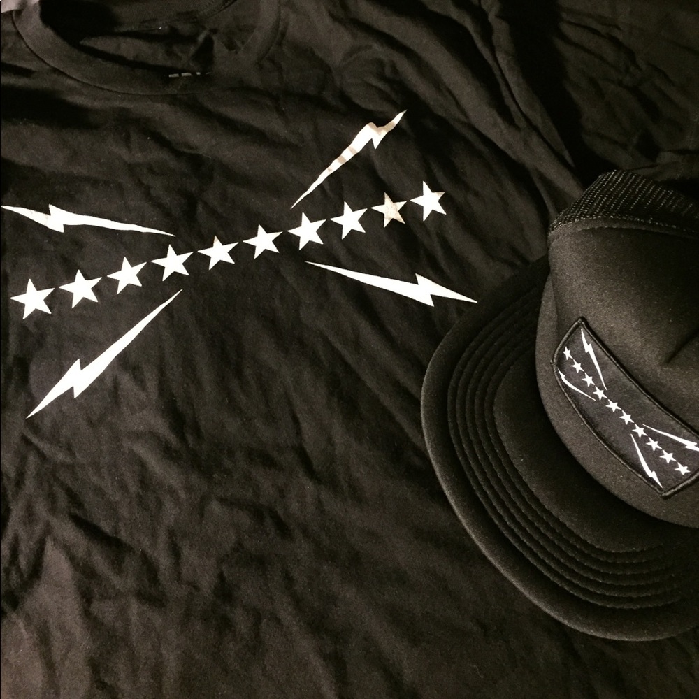 Slumerican Black T Shirt & Snap Back