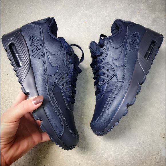 nike air max 90 navy blue leather