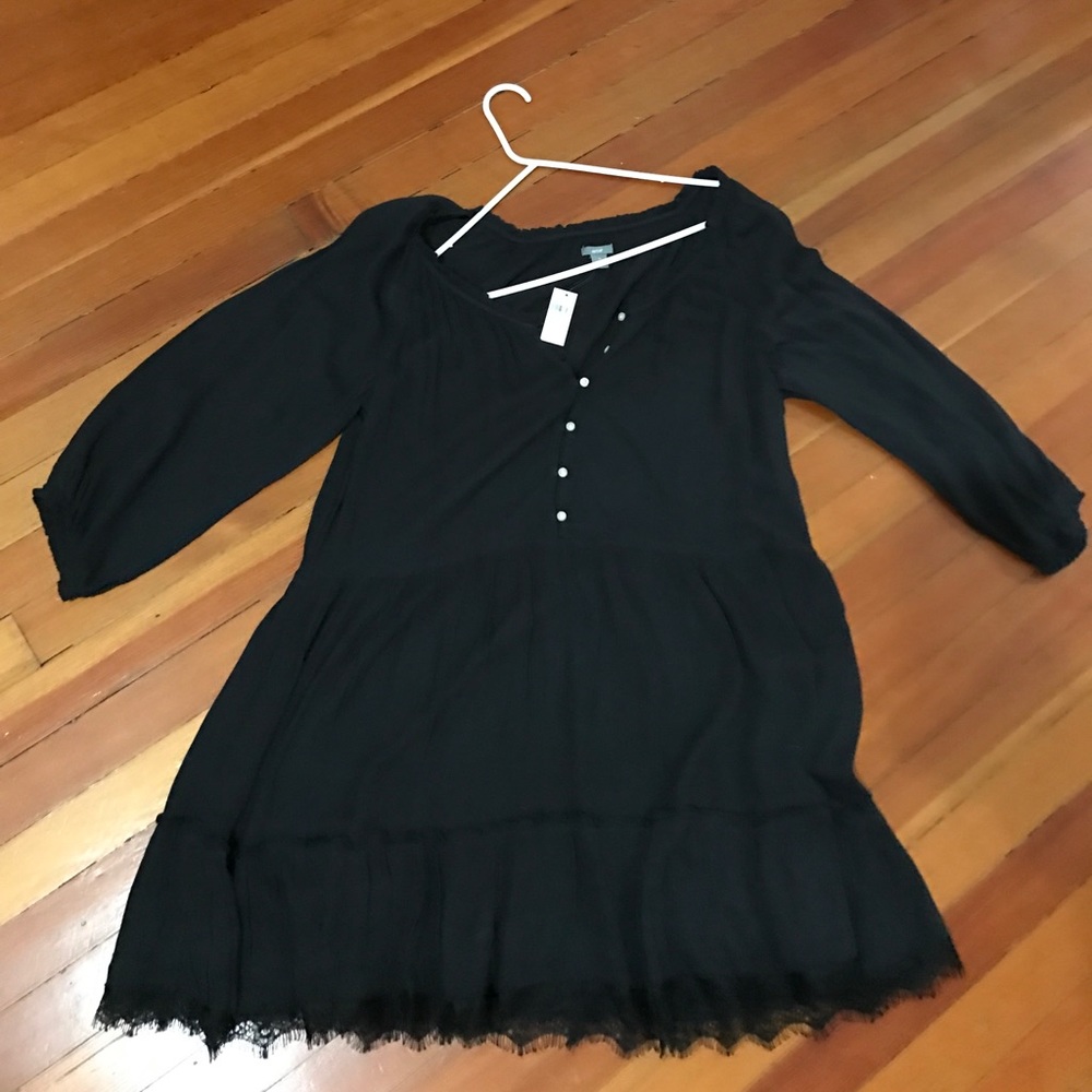 Peasant dress baby doll black