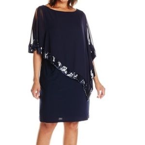 Xscape Sequin Trimmed Shift Dress 18w NWT $179.