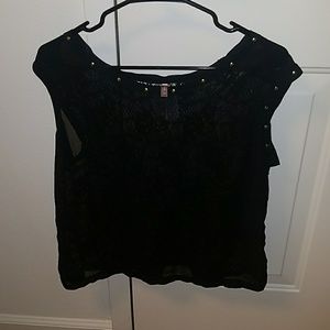 Black sheer top