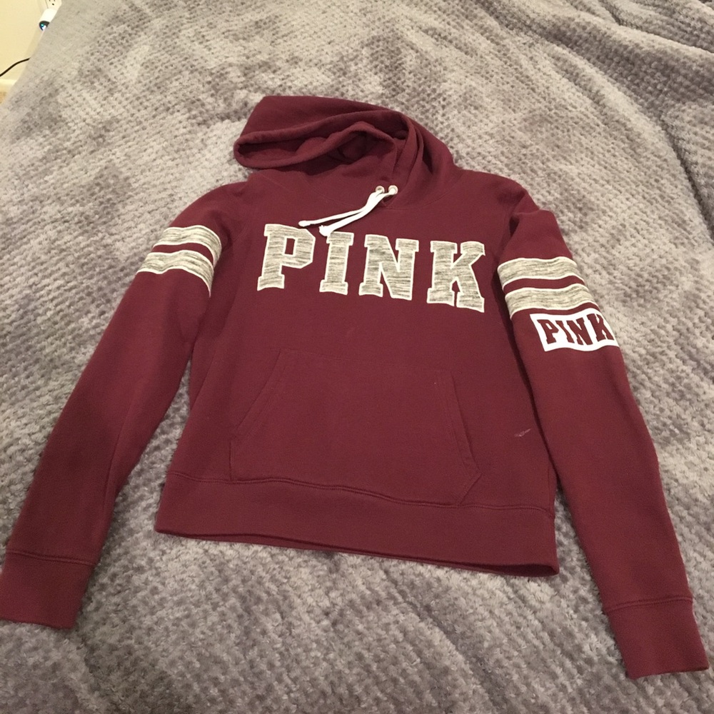 PINK pullover maroon/burgundy sweatshirt