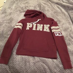 PINK pullover maroon/burgundy sweatshirt