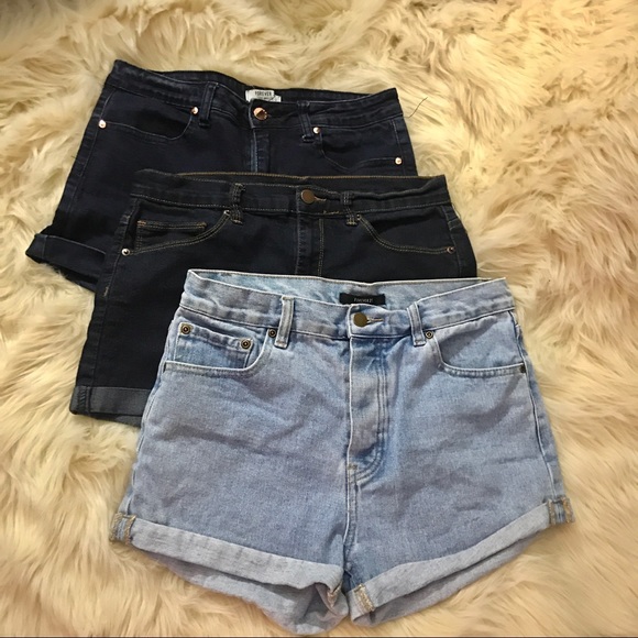 Forever 21 Pants - 3 high waist Forever 21 shorts bundle😱