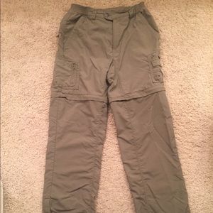 Columbia Women's Green Zip-off Nylon Pants