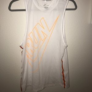 White and orange Nike shirt