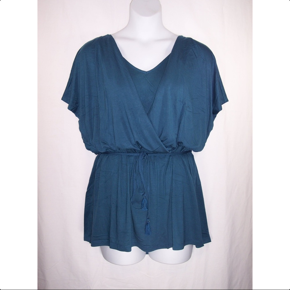 LANE BRYANT 18/20 Teal Top-NEW - Picture 2 of 8