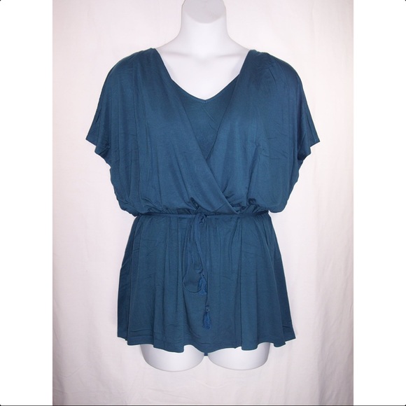 LANE BRYANT 18/20 Teal Top-NEW - Picture 2 of 8