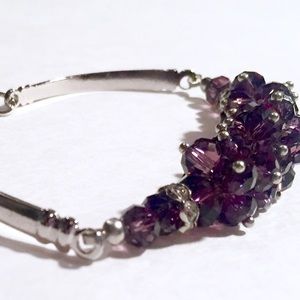 Perfect VLD bracelet w/deep purple crystal beads
