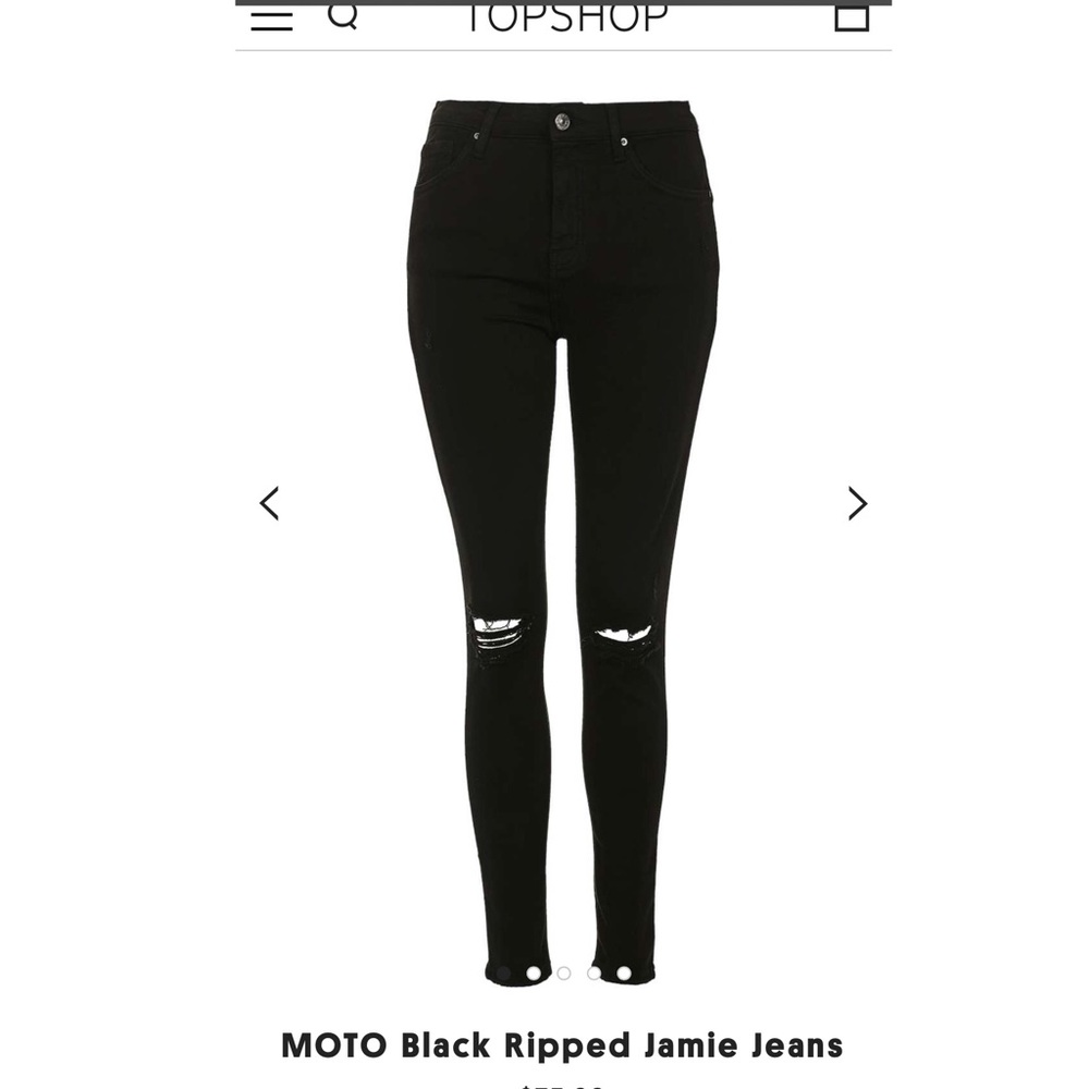 High rise black Jamie jeans