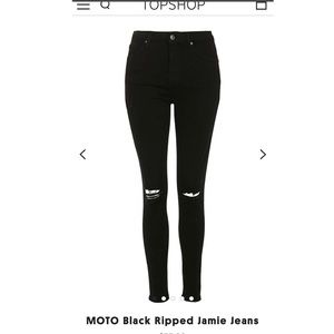 High rise black Jamie jeans