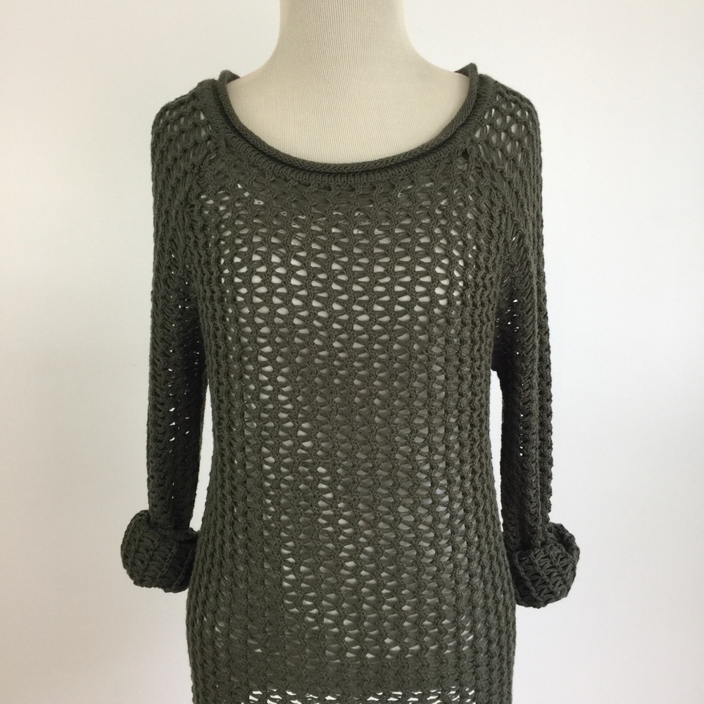 Army Green Loose Knit Sweater NWOT - Picture 5 of 8