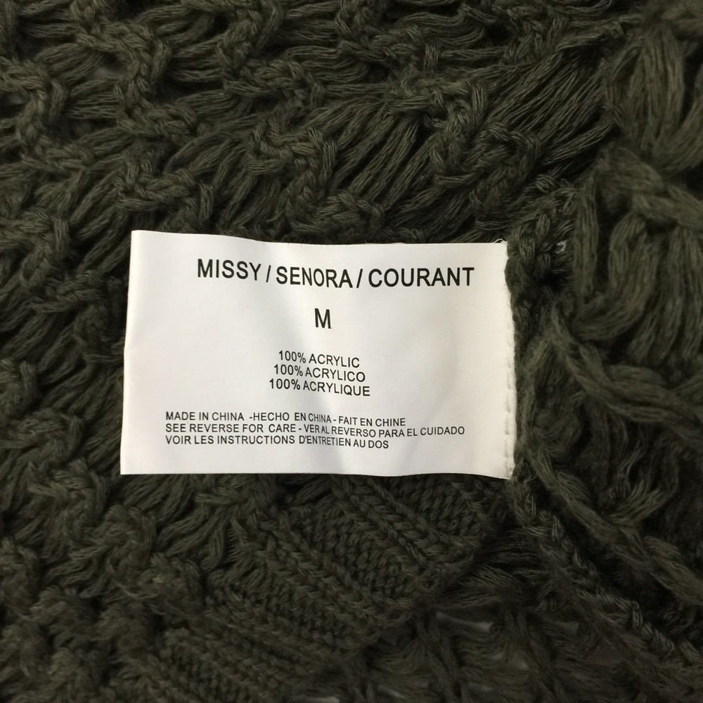 Army Green Loose Knit Sweater NWOT - Picture 8 of 8