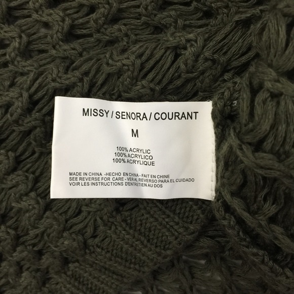 Army Green Loose Knit Sweater NWOT - Picture 8 of 8