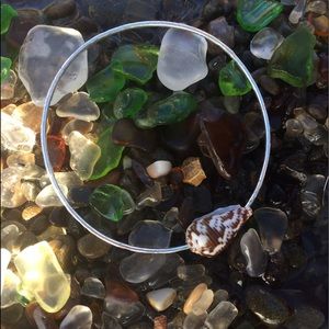 Sterling silver sea shell bangle