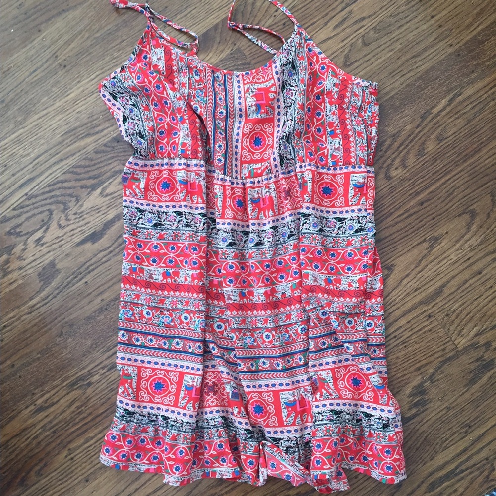 Printed sundress with ruffle bottom